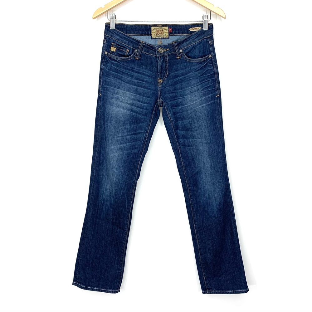 Dear John Playback Comfort Straight Fade Wash Whiskered Blue Low Rise Jeans